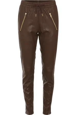 RUE de FEMME Broeken, Dames, Bruin, L, Skin Fatale Gouden Broek Kastanje