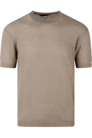 LOW BRAND Tops, Heren, , XL, Katoen, Jacquard Crew Neck T-Shirt