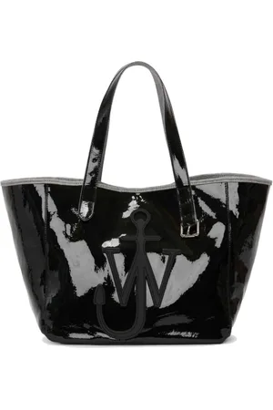 J.W.Anderson Tassen, Dames, Zwart, ONE Size, Denim, Zwarte Denim Tote Bag in Zwart