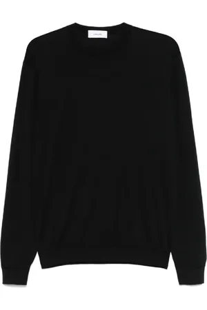 LARDINI Truien, Heren, Zwart, XL, Katoen, Klassieke gebreide kleding voor mannen