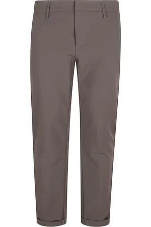 Dondup Broeken, Heren, Bruin, W34, Katoen, Bruine Broek Stijlvolle Pasvorm Katoenmix