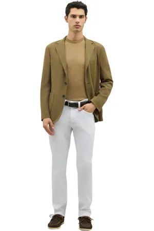 Boglioli Broeken, Heren, Wit, W38, Denim, Denim 5-Pocket Broek