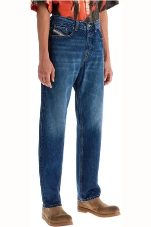Diesel Jeans, Heren, Blauw, W30, Katoen, Loose Fit Straight Leg Jeans