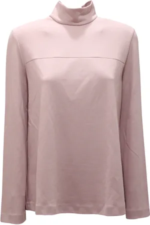 Max Mara Truien, Dames, Roze, M, Ethel Gebreide Blouse met Achterrits