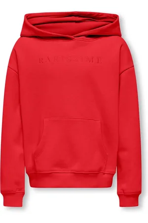 ONLY Sweatshirts & Hoodies, Dames, Rood, 110 CM, Kogbillie Life Hoodie Sweater