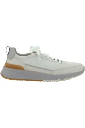 Brunello Cucinelli Schoenen, Heren, Grijs, 42 EU, Nylon, Iconische hardloopschoenen