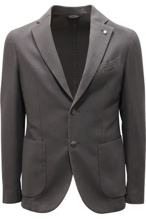 L.B.M. 1911 Jassen, Heren, Grijs, M, Slim Fit Jas in Stijlvol Ontwerp