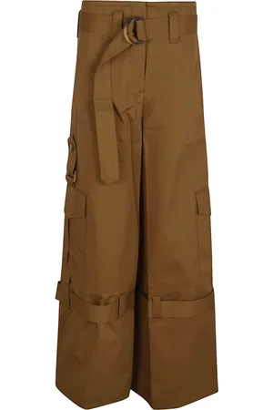 ZIMMERMANN Broeken, Dames, Bruin, S, Katoen, Groene broek voor vrouwen
