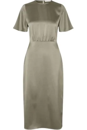 Samsøe Samsøe Kleedjes, Dames, Grijs, M, Elegante Salucindy Jurk