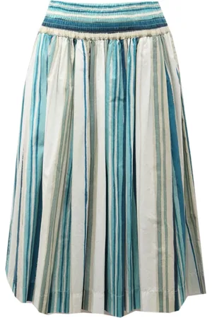 Woolrich Rokken, Dames, Blauw, S, Katoen, Lichtblauwe/Groene Katoenen Rok