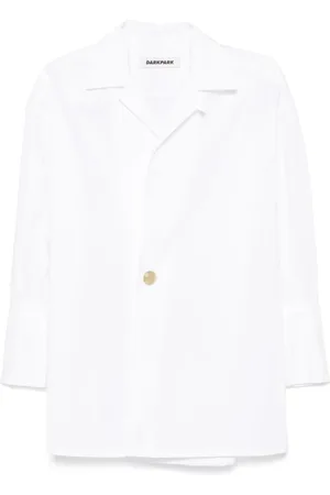 DARKPARK Blouses & Shirts, Dames, Wit, S, Katoen, Witte Shirt voor Vrouwen