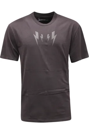 Neil Barrett Tops, Heren, Zwart, 2Xs, Slim Fit Italiaans Gemaakt Zwarte Shirt