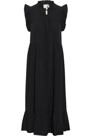 Part Two Kleedjes, Dames, Zwart, M, Zwarte jurk met ruchedetails