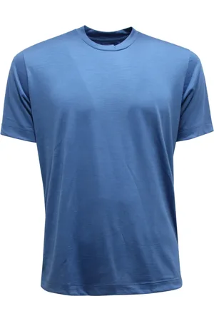 MAZZARELLI Tops, Heren, Blauw, S, Wol, Super 120
