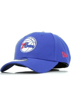 New Era Accessoires, unisex, Blauw, ONE Size, Polyester, Philadelphia 76ers Gebogen Klep Pet