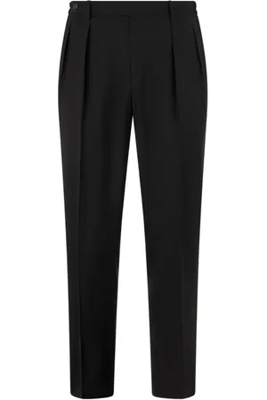 Boglioli Broeken, Heren, Zwart, L, Wol, Stretch wol Canva comfortbroek