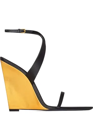 Saint Laurent Schoenen, Dames, Zwart, 35 EU, Stijlvolle Zomer Sandalen