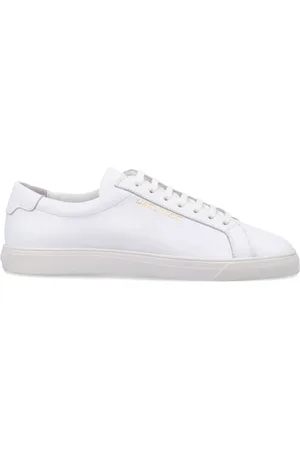 Saint Laurent Schoenen, Heren, Wit, 42 EU, Leer, Witte Sneakers Andy Low Top Stijl