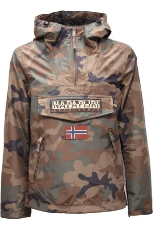 Napapijri Jassen, Heren, Groen, S, Zomer Regenwoud Jas Fantasy Print