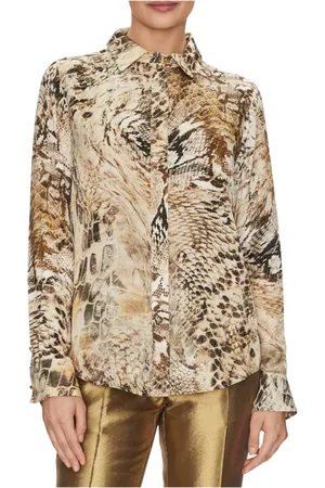 Guess Blouses & Shirts, Dames, Veelkleurig, XL, Elegante Casual Overhemd met Verfijnde Print