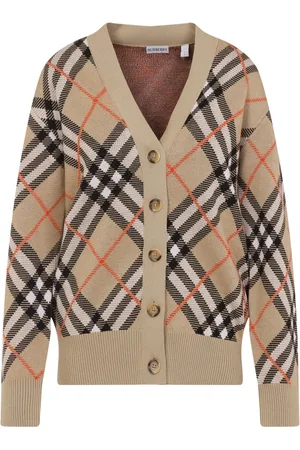Burberry Truien, Dames, Veelkleurig, S, Wol, Zachte Wollen Blend Trui Naakt Neutrals