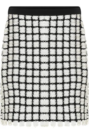Bruuns Bazaar Rokken, Dames, Zwart, M, Polyester, Geborduurde Zwarte Zilveren Rok