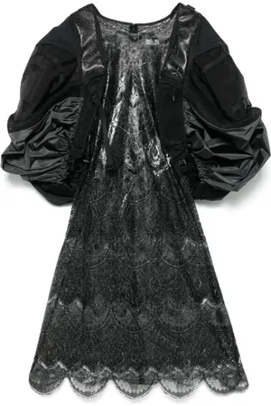 JUNYA WATANABE Kleedjes, Dames, Zwart, S, Polyester, Cargo Mini Jurk met Utility Stijl