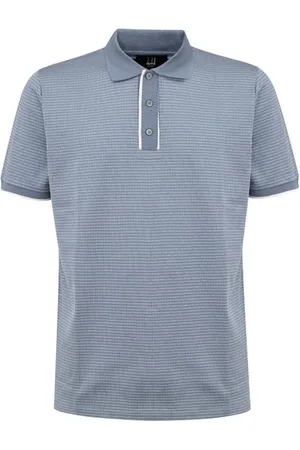 Dunhill Tops, Heren, Blauw, M, Katoen, Lichtblauw Katoenen Poloshirt
