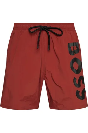 HUGO BOSS Badkleding, Heren, Bruin, S, Heren Boxer Zwemkleding met Zakken