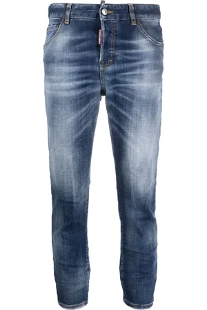 Dsquared2 Jeans, Dames, Blauw, M, Denim, Stijlvolle Denim Jeansbroek