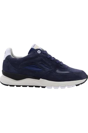 Floris van Bommel Schoenen, Heren, Blauw, 42 1/2 EU, Sportieve Sneaker DE Treener 01.12