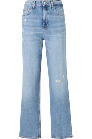 Tommy Hilfiger Jeans, Dames, Blauw, W31, Katoen, Katoenen Damesjeans met Zakken