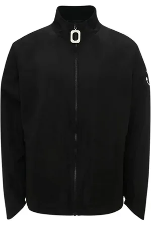 J.W.Anderson Jassen, Dames, Zwart, S, Stijlvolle Track Jacket met Verstelbare Zoom
