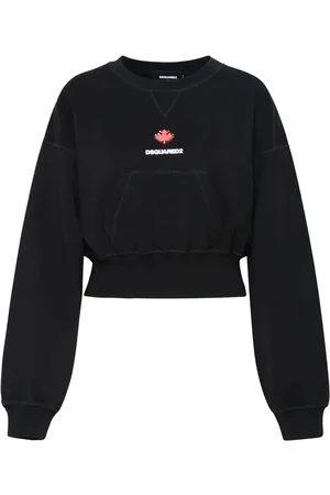 Dsquared2 Sweatshirts & Hoodies, Dames, Zwart, XS, Katoen, Italiaanse Sweatshirts