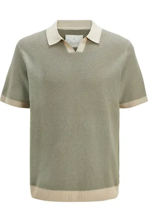JACK & JONES Tops, Dames, , XL, Premium Gebreid Split Hals Korte Mouw