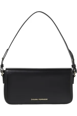 Chiara Ferragni Tassen, Dames, Zwart, ONE Size, Leer, Schoudertas van imitatieleer met logo