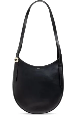 COPERNI Tassen, Dames, Zwart, ONE Size, Leer, Zwarte leren Hobo Riemtas