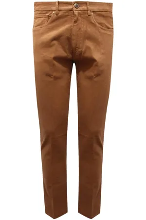 Berwich Broeken, Heren, Bruin, W34, Italiaanse stijl 5-pocket broek
