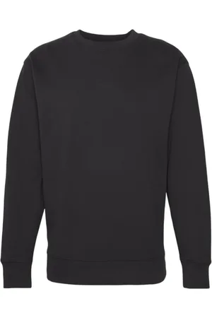 HUGO BOSS Sweatshirts & Hoodies, Heren, Zwart, L, Katoen, Katoenen Crewneck Sweatshirt Lange Mouw