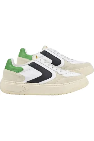 Valsport 1920 Schoenen, Heren, Wit, 42 EU, Katoen, Suede Leren Sneakers Bianco Verde Nero