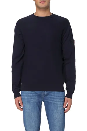 Peuterey Truien, Heren, Blauw, XL, Katoen, Blauwe Sweater Basic Sportieve Stijl