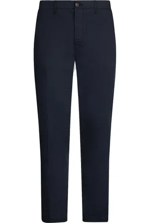 Liu Jo Broeken, Heren, Blauw, L, Katoen, Blauwe Chino Katoenen Broek Slim Fit