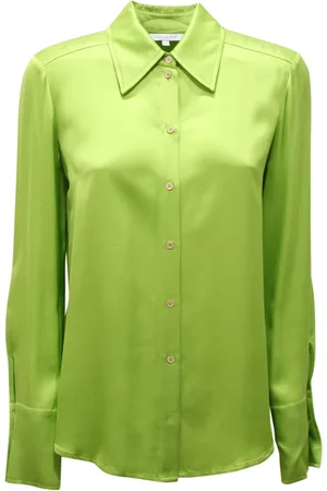 Patrizia Pepe Blouses & Shirts, Dames, Groen, M, Asperge Overhemd 8C0546/A100-G532 Model 3134Av
