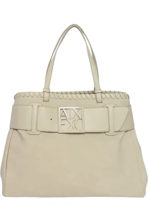Armani Exchange Tassen, Dames, , ONE Size, Leer, Handtas van imitatieleer met voorlogo