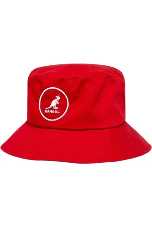 Kangol Accessoires, Heren, Rood, M, Katoen, Katoenen emmerhoed met platte kroon