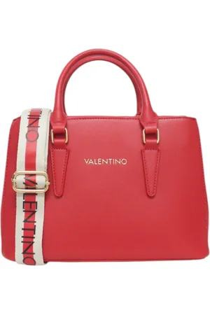 VALENTINO Tassen, Dames, Rood, ONE Size, Leer, Handtas van imitatieleer met voorlogo