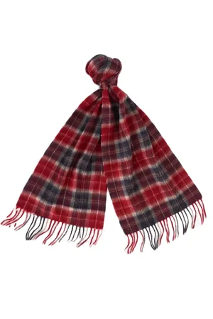 Barbour Accessoires, Heren, Veelkleurig, ONE Size, Wol, Gestreepte wollen sjaal en handschoenen set