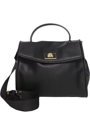 ERMANNO SCERVINO Tassen, Dames, Zwart, ONE Size, Leer, Crossbody tas van imitatieleer met logo