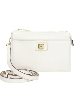 ERMANNO SCERVINO Tassen, Dames, Wit, ONE Size, Leer, Schoudertas van imitatieleer met logo
