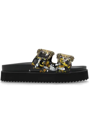 VERSACE Schoenen, Dames, Zwart, 38 EU, Platform Slides
